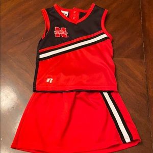 Girls 3t Nebraska Husker cheer outfit